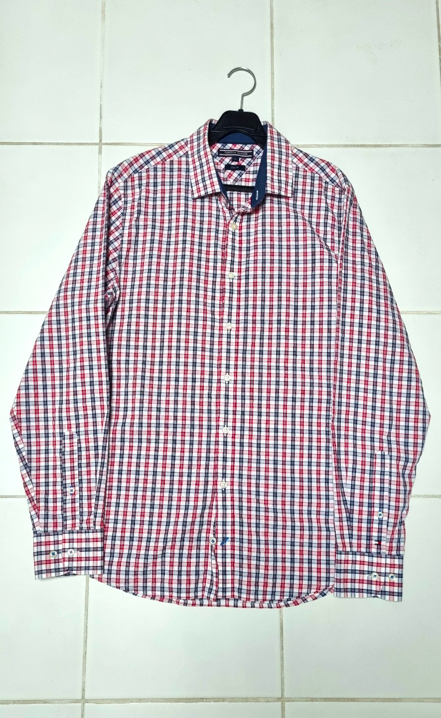 타미힐피거 여름 시어서커 체크셔츠 100~105