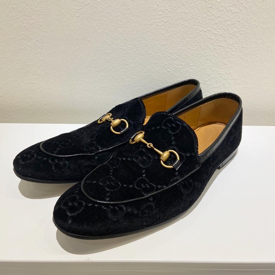 구찌 홀스빗 GG로고 벨벳 남성 로퍼 430088