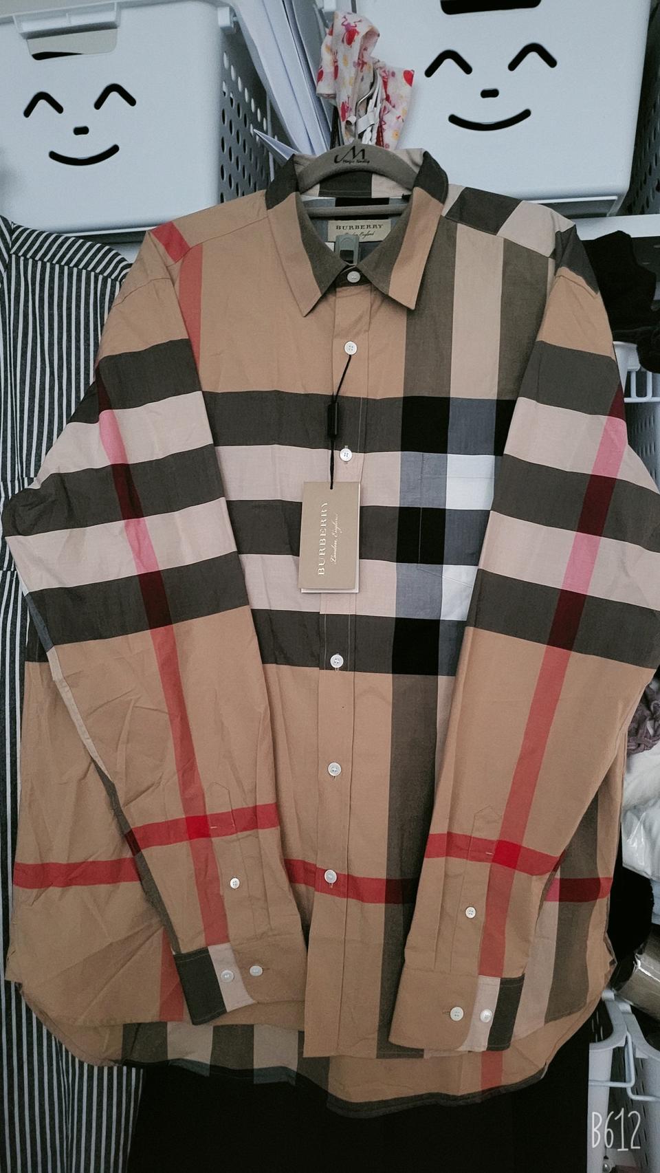 버버리 빅체크 기본셔츠XL 새상품(마지막가격내림)