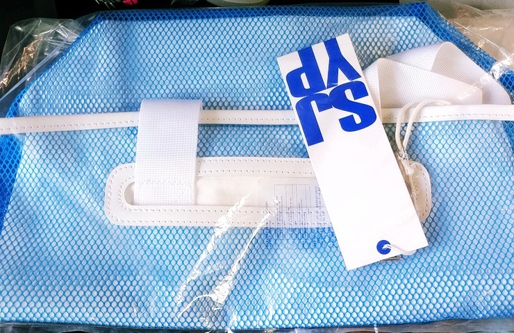 SJYP 네트 스퀘어 컬러 토트백 블루 PWMT2AG51900 031