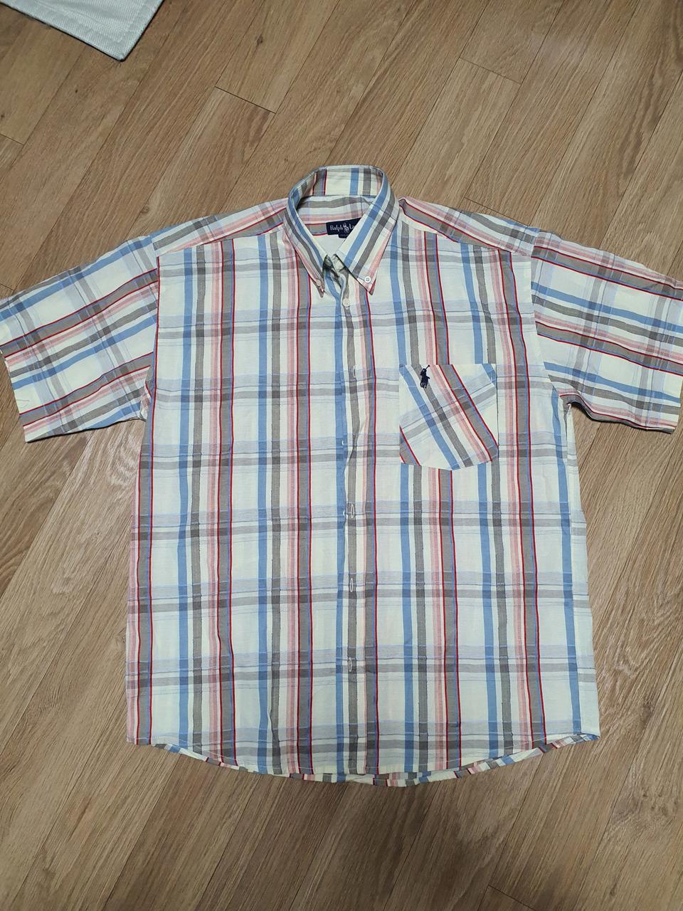 폴로 체크 반소매 셔츠