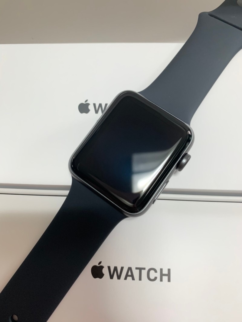 시리즈 3 42mm 스페이스 그레이 알루미늄 블랙 스포츠( GPS)