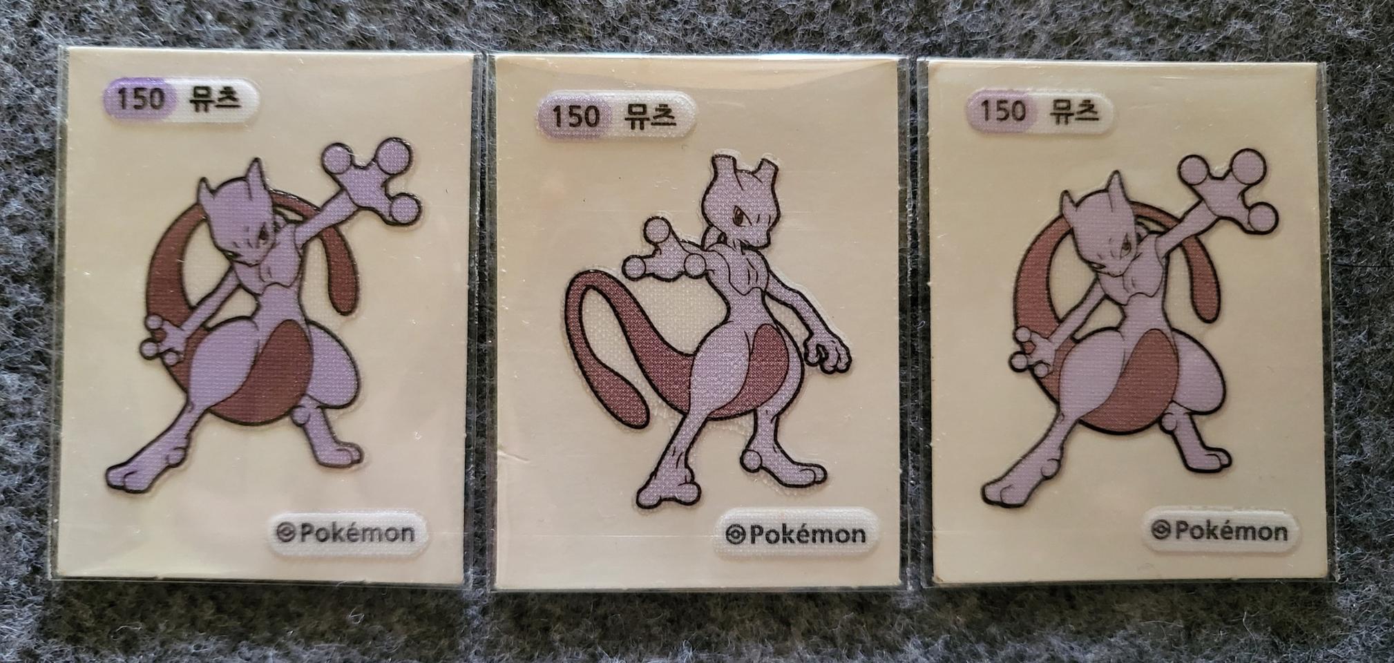 포켓몬 띠부띠부씰 뮤츠 2종 판매 합니다