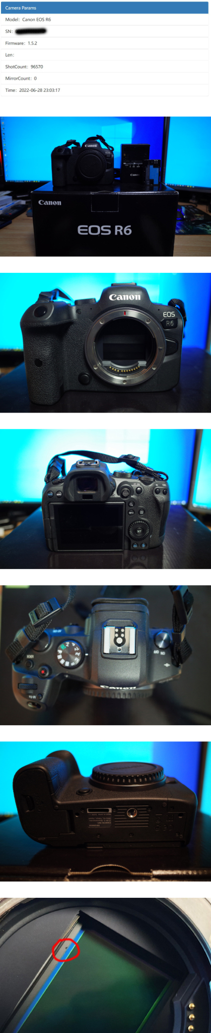 캐논 정품 EOS R6