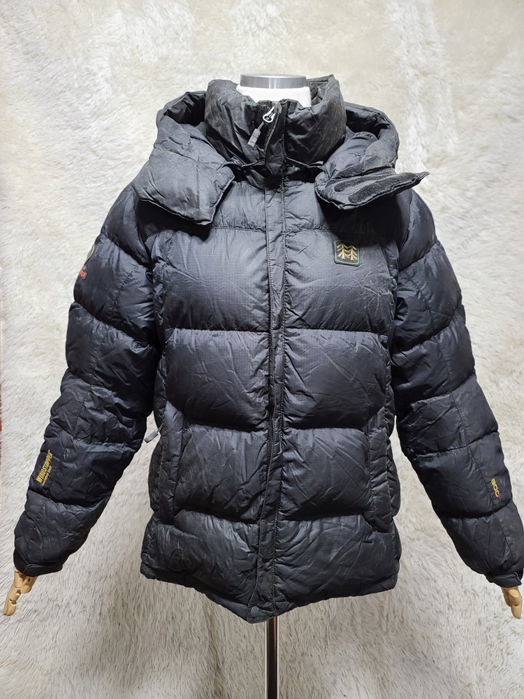 코오롱800필 거위털 정품 윈드스토퍼 여성 등산여자후드구스다운패딩점퍼95