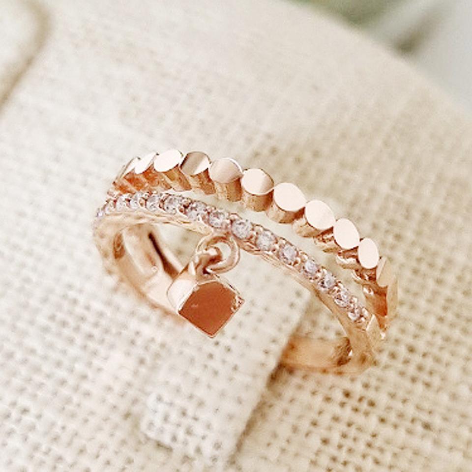 14k 18k 두줄반지