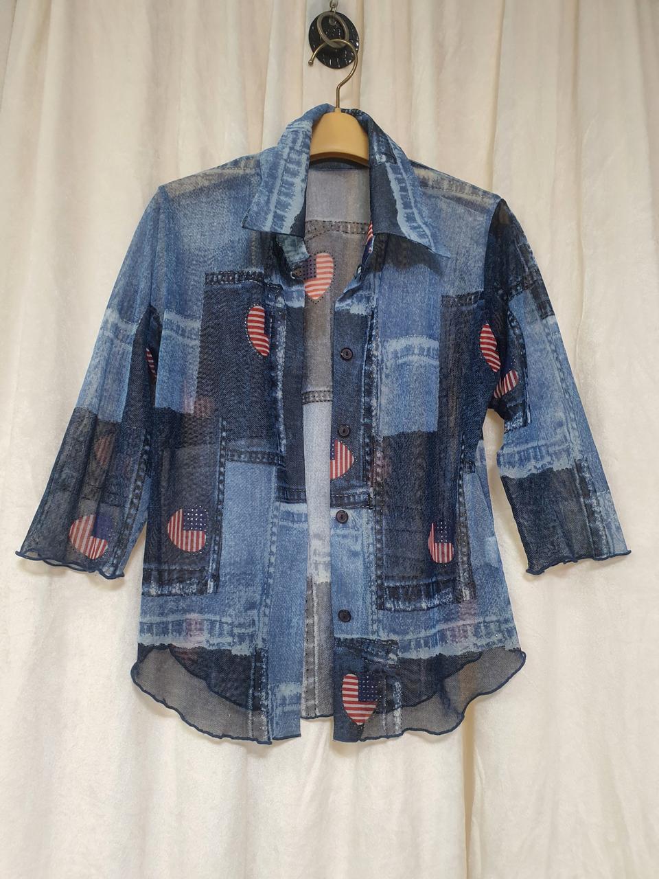 시스루 남방 55~66 휴가룩 레이어드룩