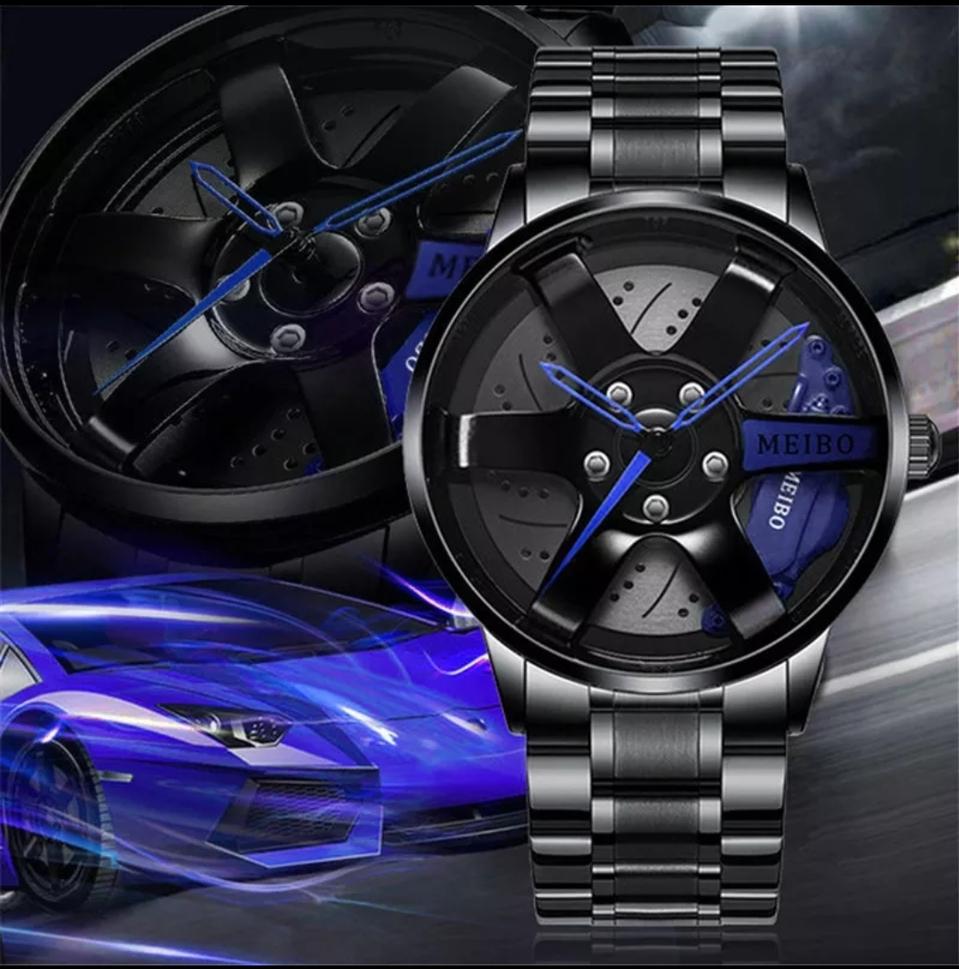 자동차휠 메탈시계