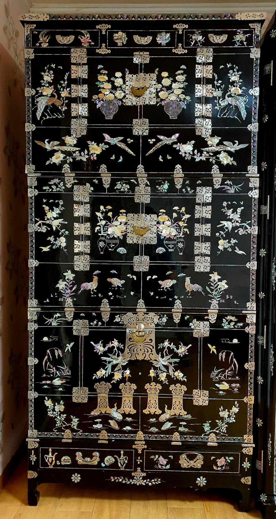 통영 3단 자개장