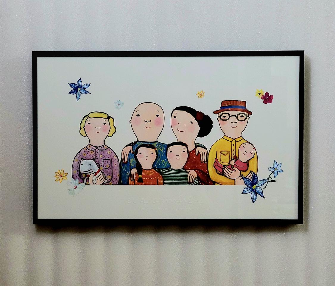 행복을 그리는 에바 알머슨 판화