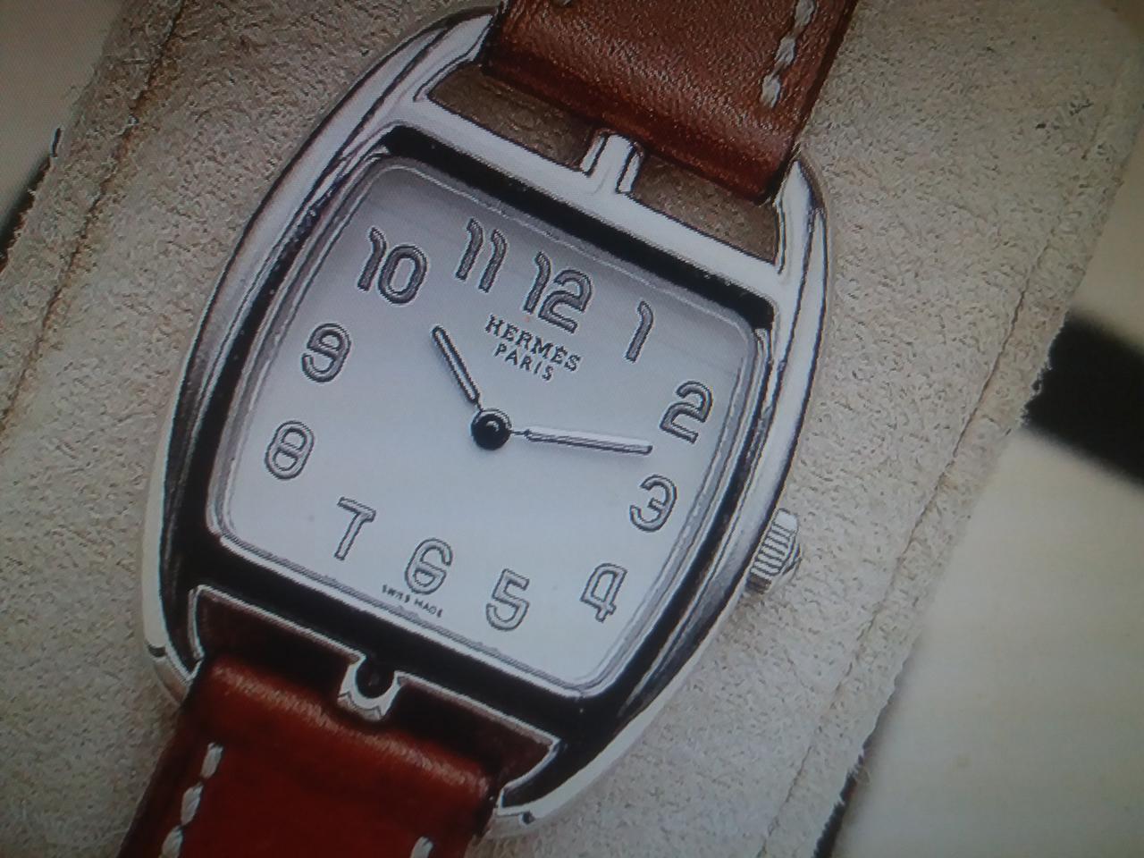 정품-에르메스-HERMES-케이프(코드)더블스트립-스틸-신형-스위스제-여성용-명품시계-신품