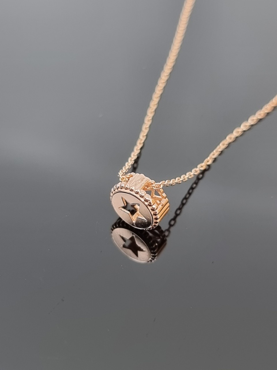 14K 별목걸이(핑크골드)