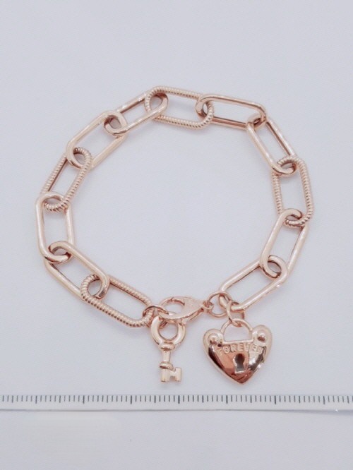 14K 포에버체인팔찌(핑크골드)