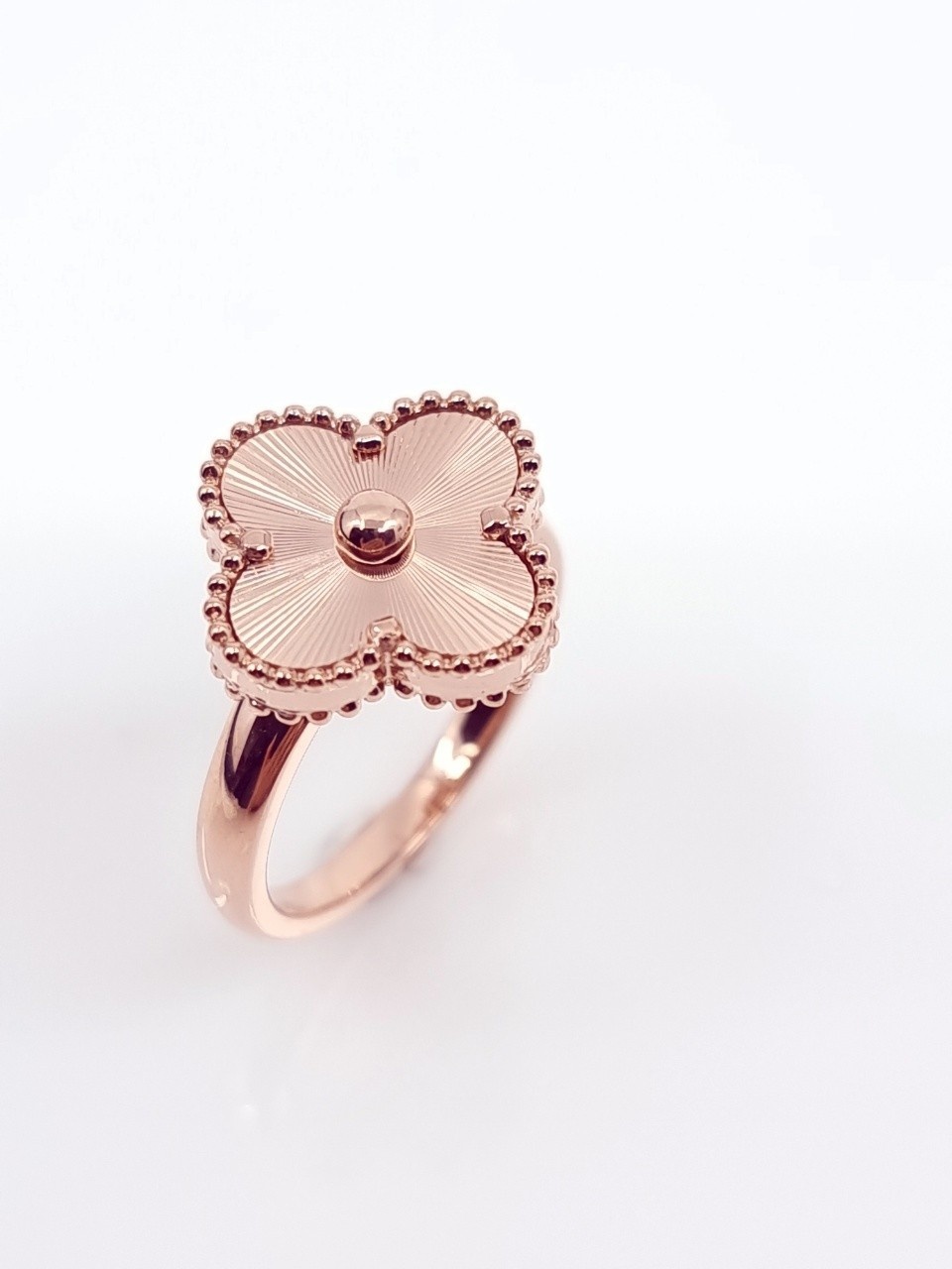 14K 클로바반지(핑크골드)