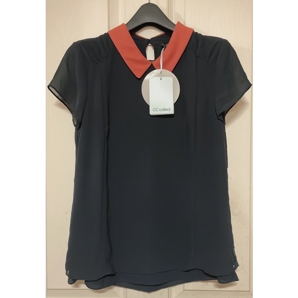 백화점 씨씨콜렉트 카라포인트 쉬폰 블라우스 (가격택 달린 새 상품)