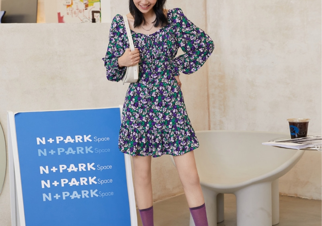 비비드퍼플믹싱 원피스(55)