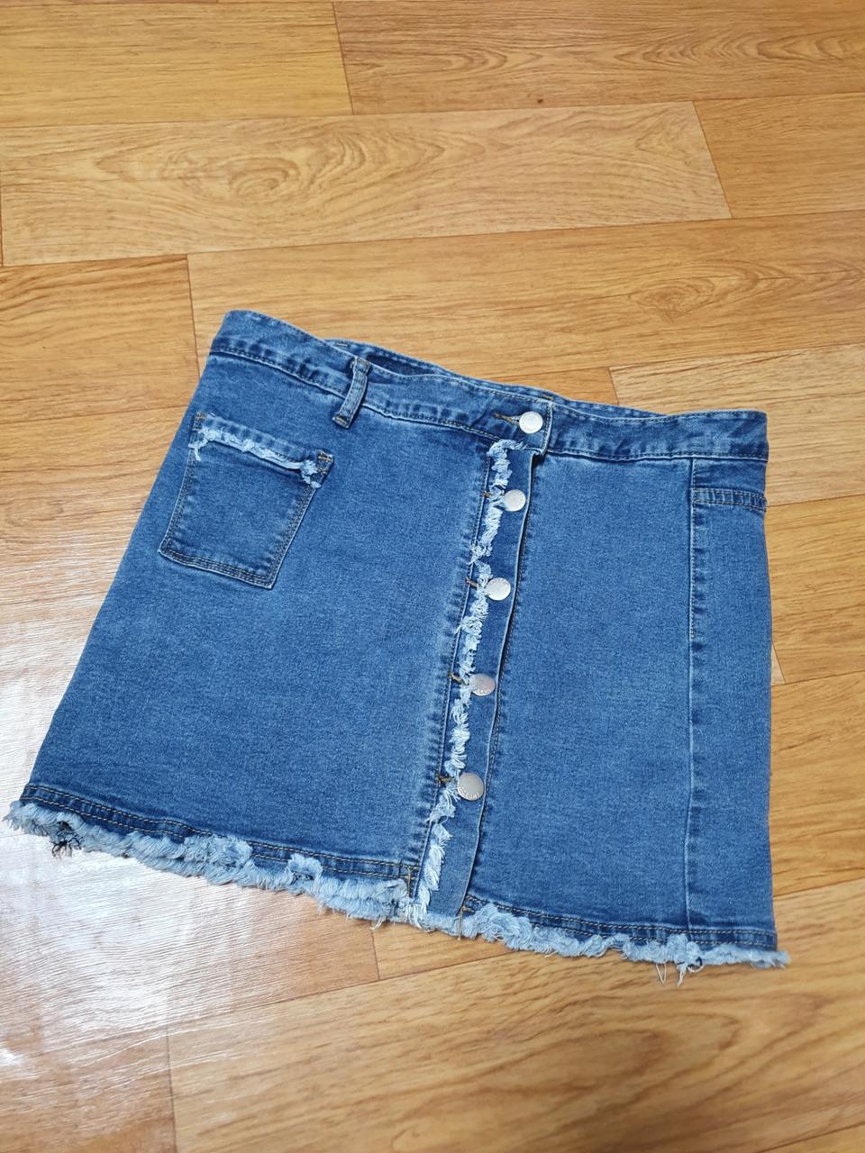 스판 데님 치마팬츠 XL