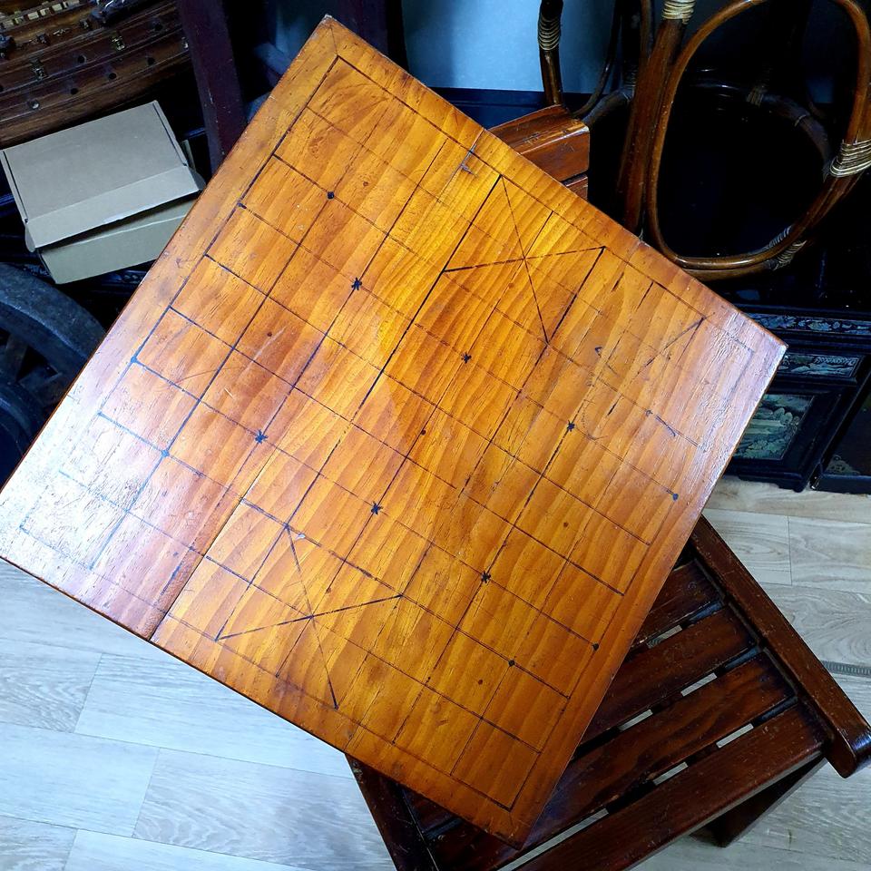 골동,옛날 원목 바둑판