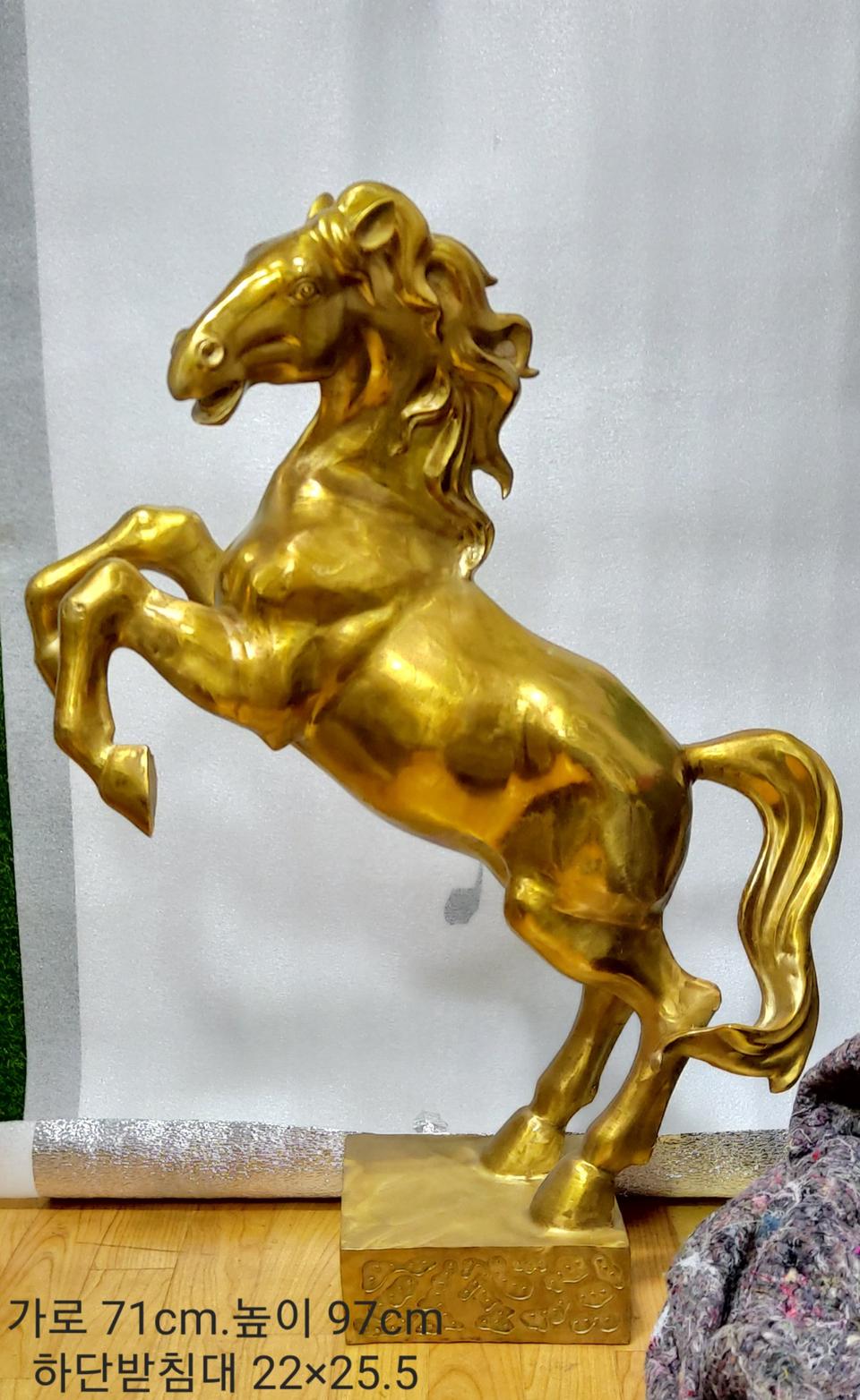 대형  황동 말 동상.말브론즈.청동제품