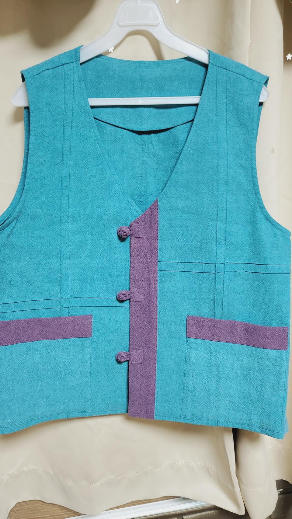 천연염색*조끼*88  반품53  총장62