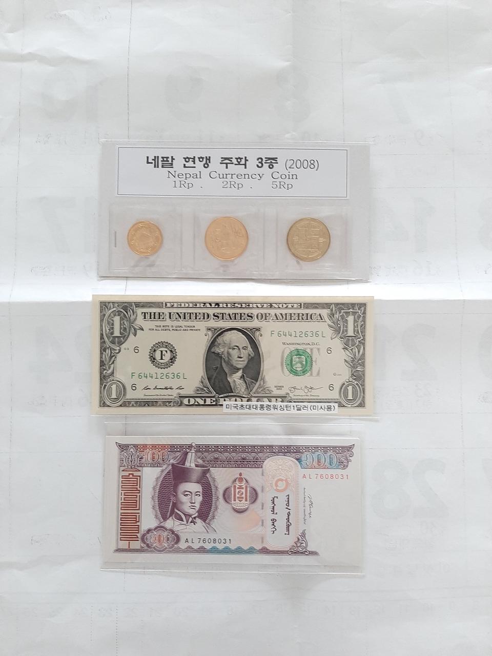 외국주화. 지폐