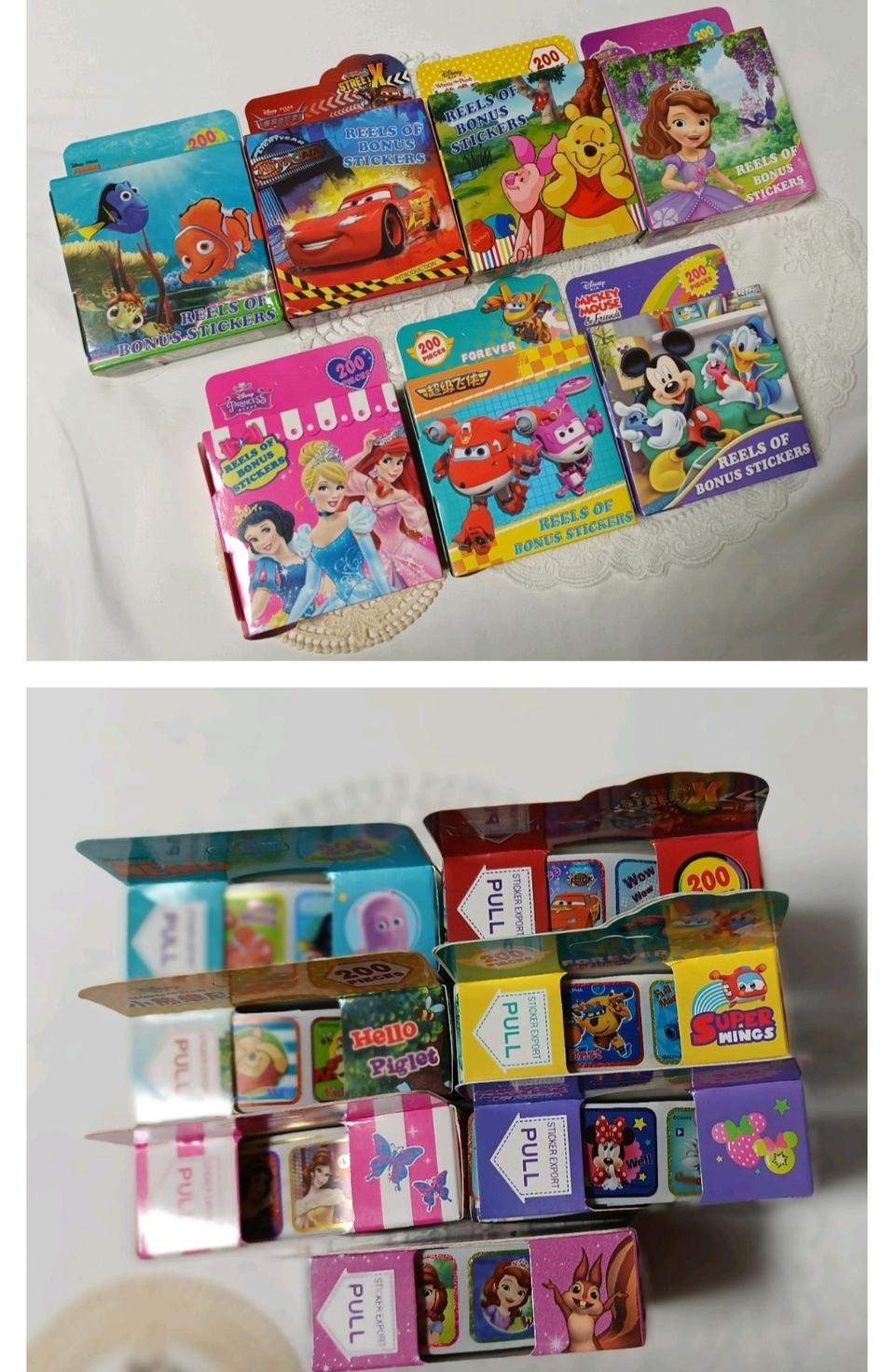 디즈니 스티커 7종 . 200 PLECES