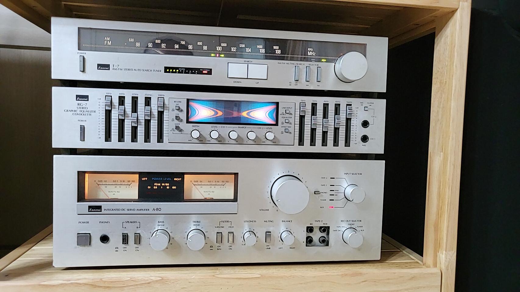 산수이 인티앰프.이퀄라이저.튜너셋트