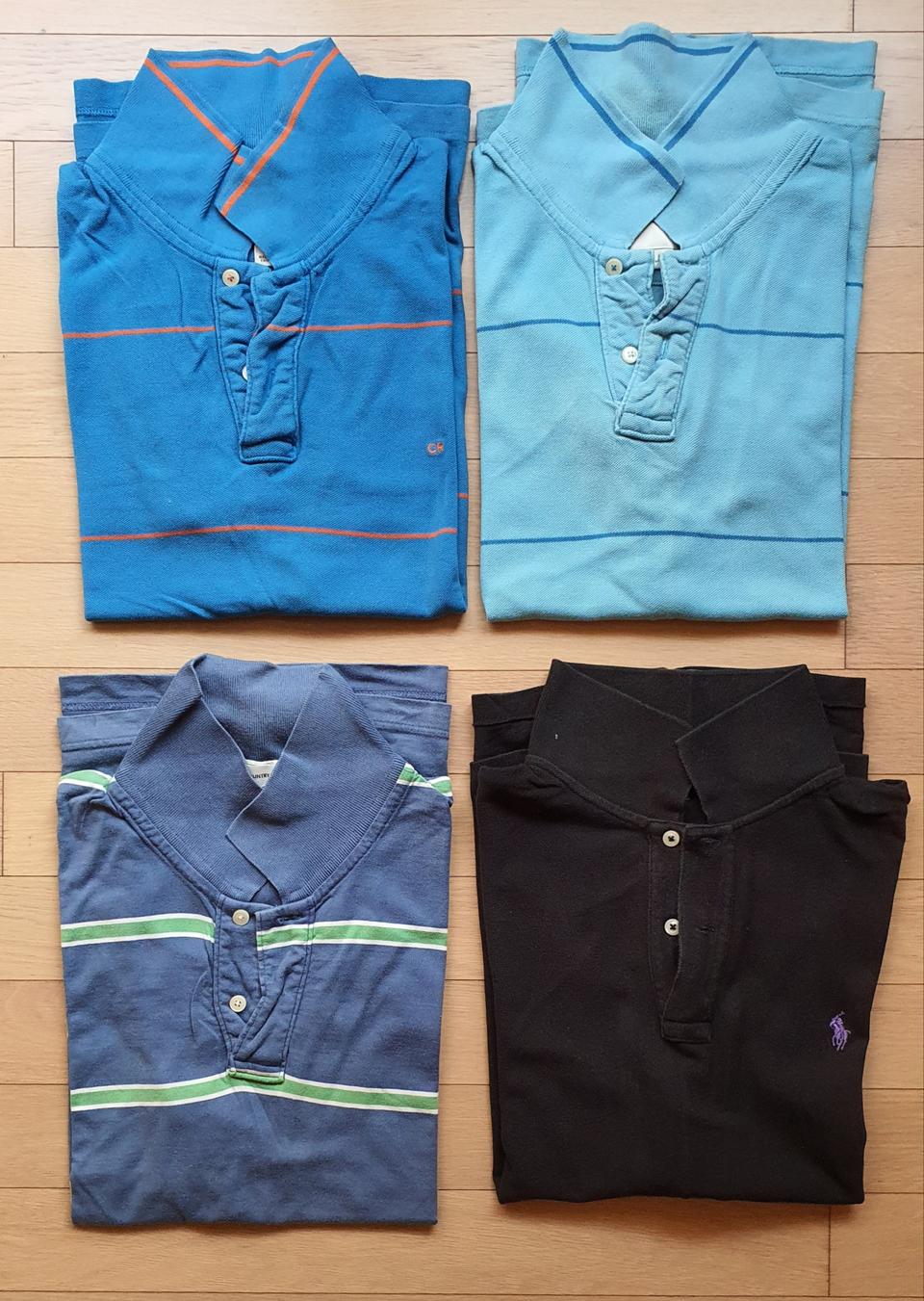 남자 반팔 티셔츠 4장 L