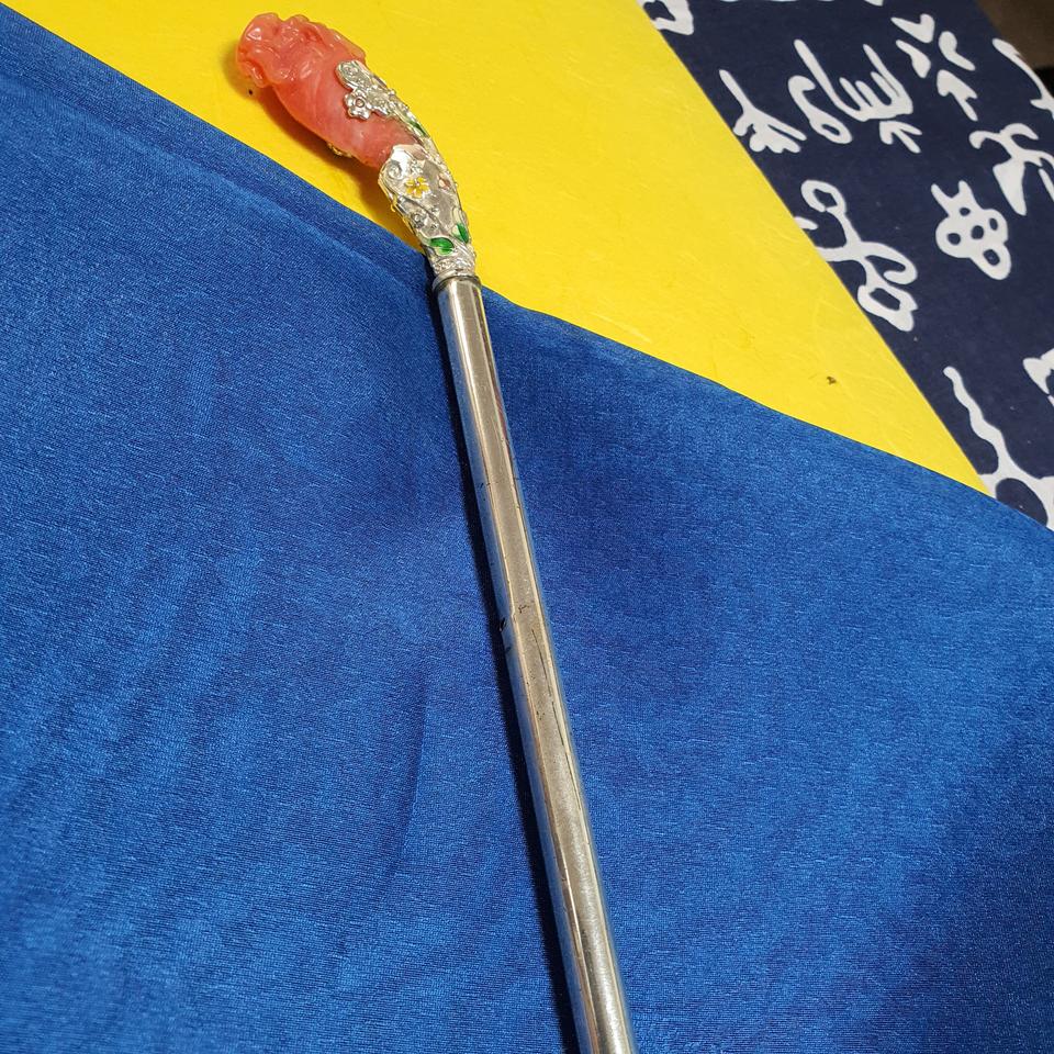 옛날 은비녀 산호잠