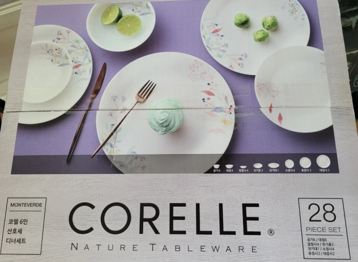 새상품 코렐 몬테베르데 산호세 6인 28p 무료배송