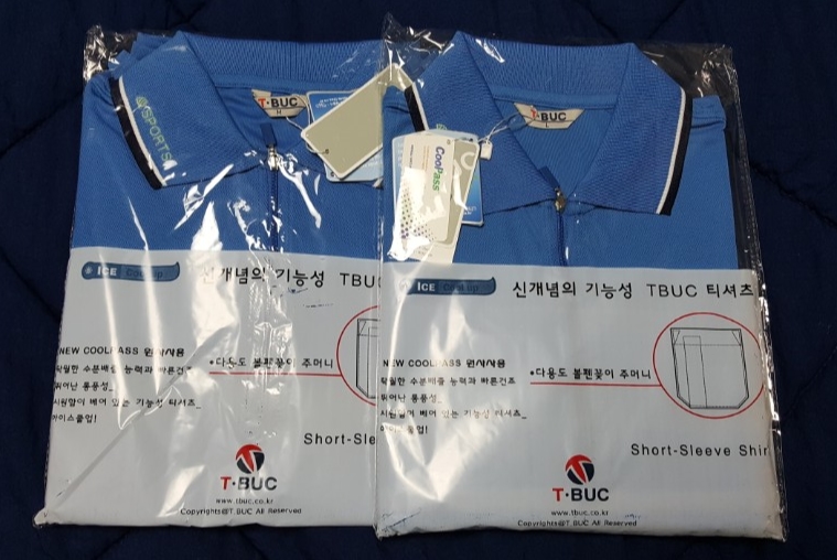 기능성 티셔츠 (M) 2장블루 / 미사용 새거