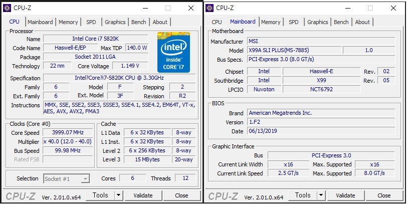 인텔 하스웰 i7 5820k