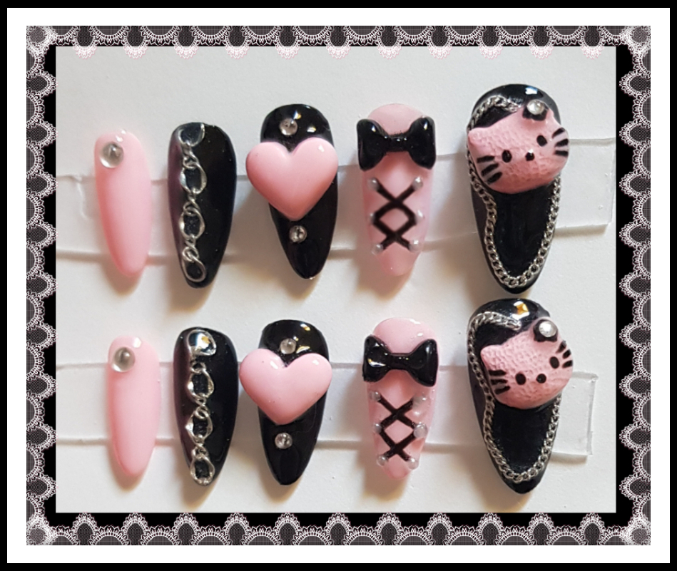 힙한키티네일 수제네일팁