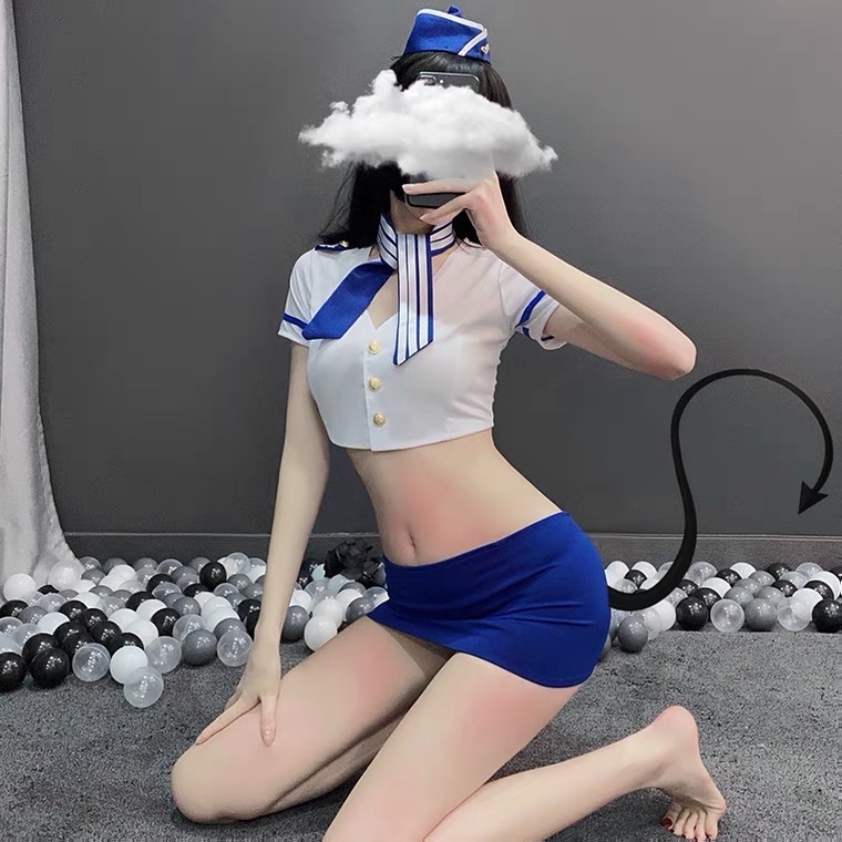 파란하늘 스튜디어스 바니걸 메이드복 제복 세라복 코스프레 부르마 코스튬