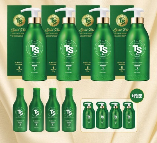 (무배) TS샴푸_골드플러스 500g * 4ea + 100g * 4ea