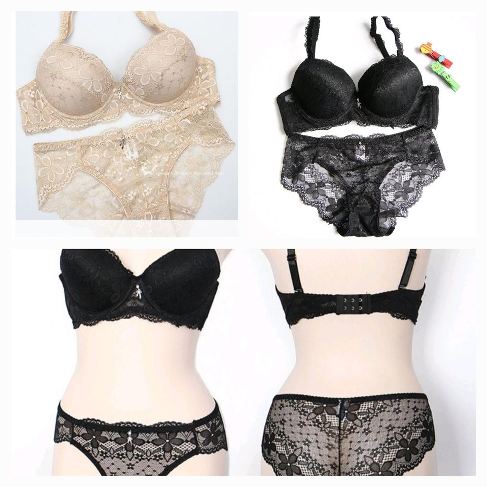 *택배비포함*(새제품)와이어레이스속옷세트2색~브래지어85B+팬티(100)