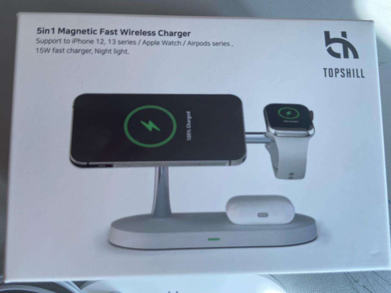 탑스힐5in1 멀티고속 무선충전기 애플워치 아이폰 에어팟
