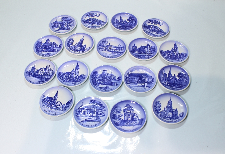 빈티지 로얄코펜하겐 미니 벽걸이 장식접시 18P SET