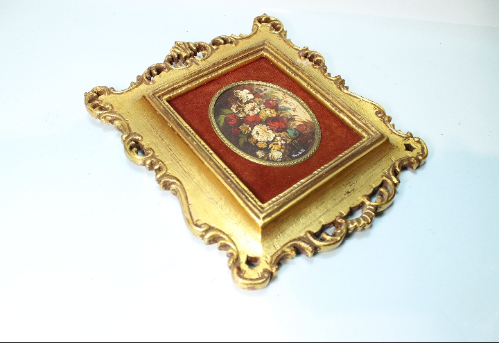 엔틱 영국 핸드페인팅 우드프레임 인테리어 유화 그림 액자