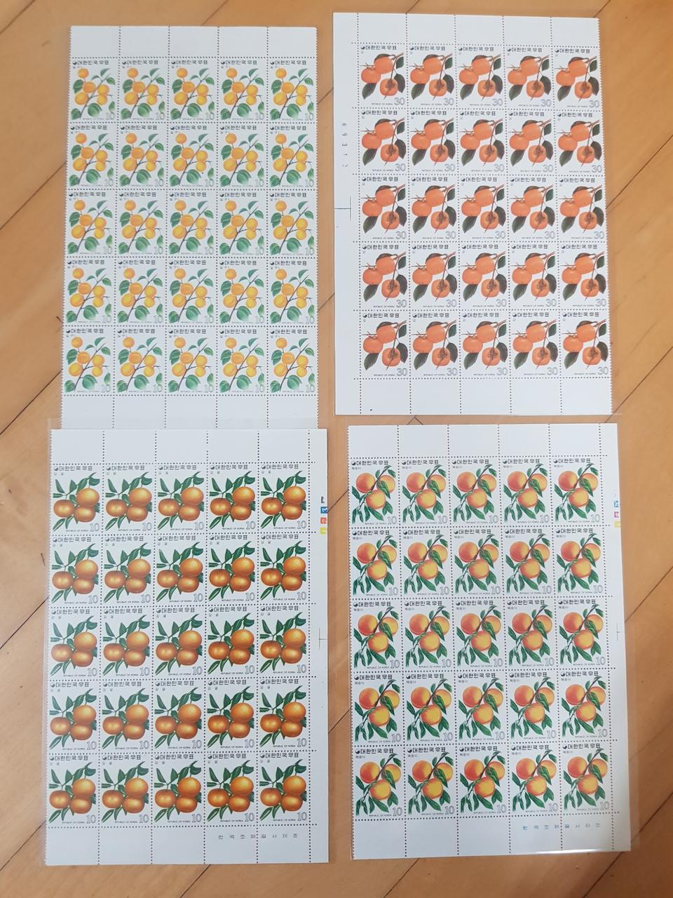 과일시리즈 25매반전지 4장