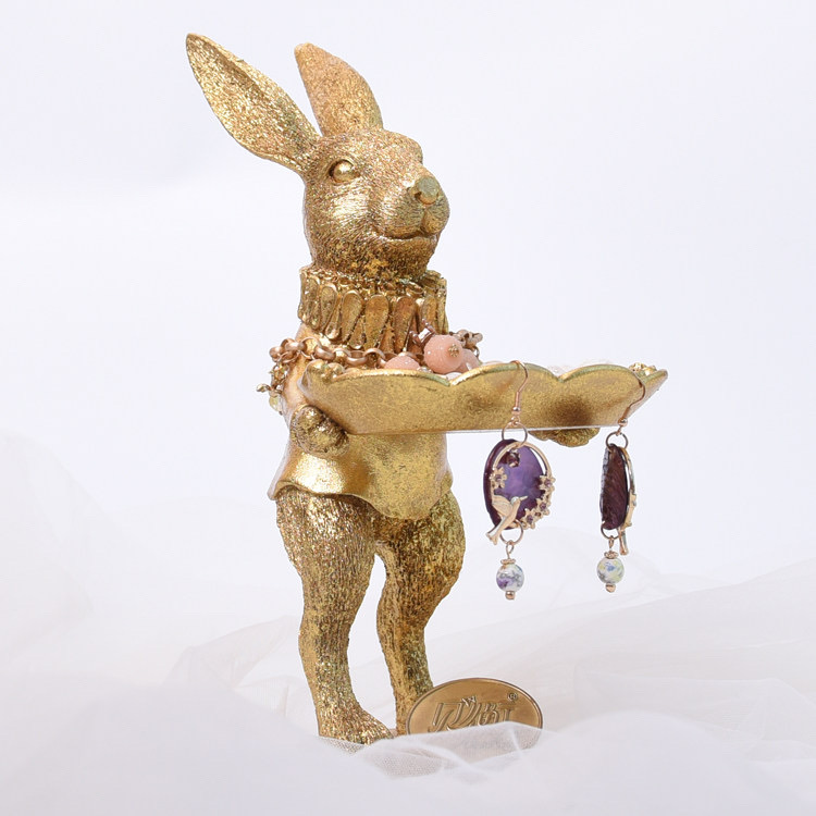 씽로드 새상품 골드 래빗 악세서리 소품 보관함 인테리어소품