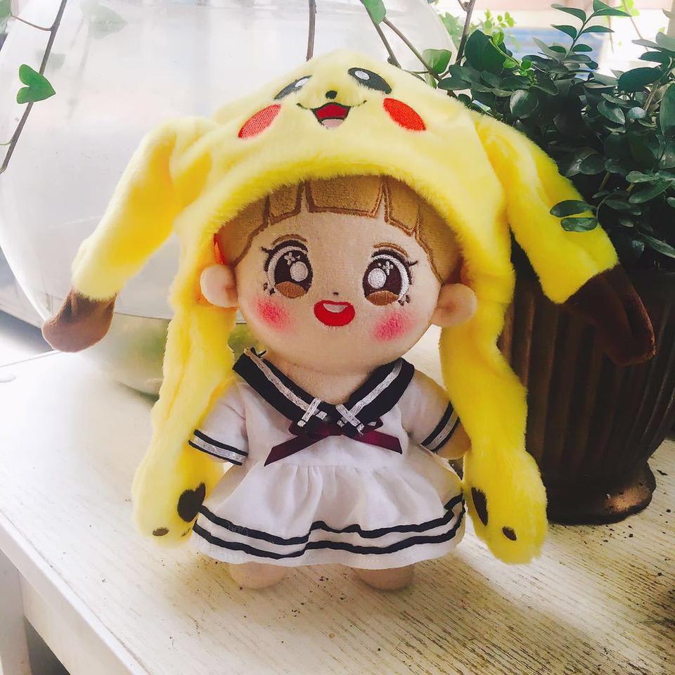인형옷움직이는피카츄귀팬싸모자소품앙스타구누이넨도베이비아이돌속성솜뭉치20cm