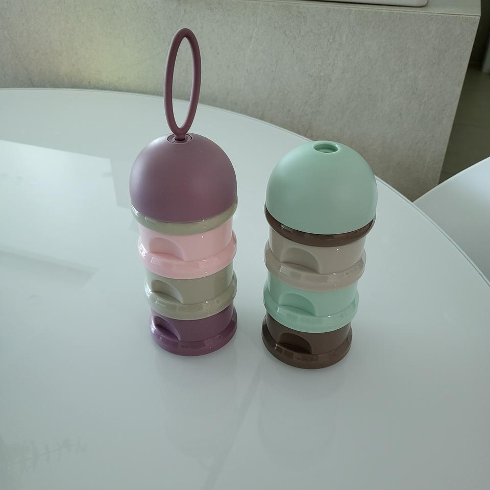 3단분유케이스 외출 2세트 분홍 민트