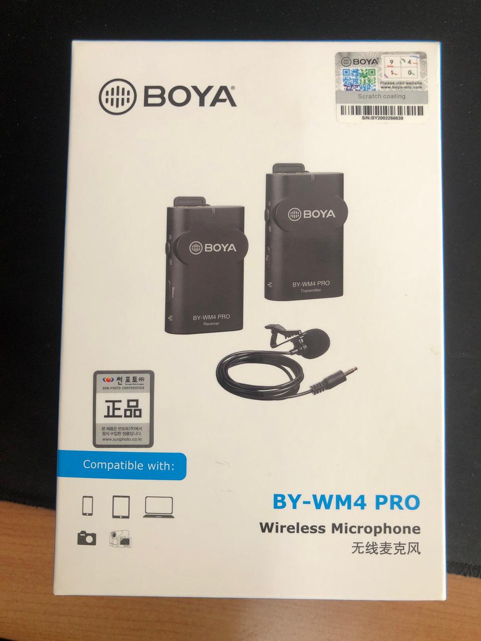 썬포토정품 보야 무선마이크 BY-WM4 PRO K1 미개봉