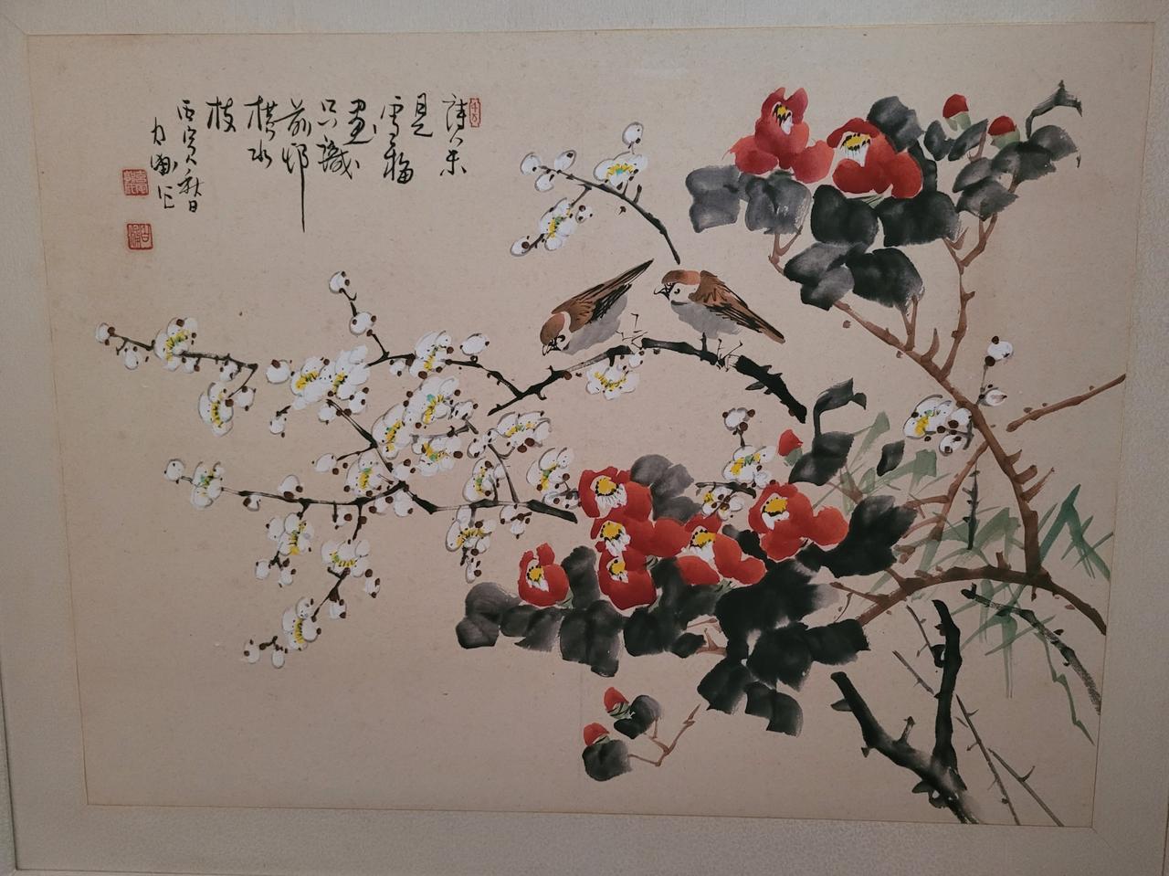 백포 곽남배 님  화조도