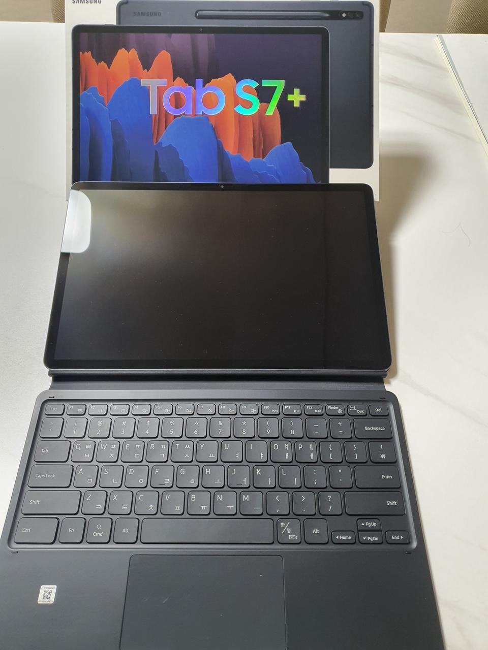 갤럭시탭 S7+ S7플러스 wifi 풀박스 + 키보드커버