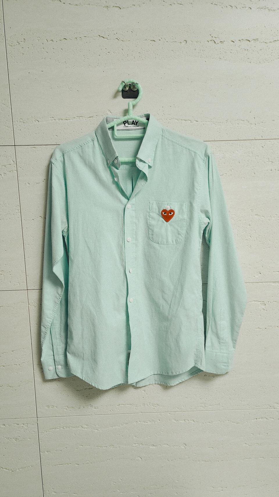 95>꼼데가르송 민트 남방 셔츠