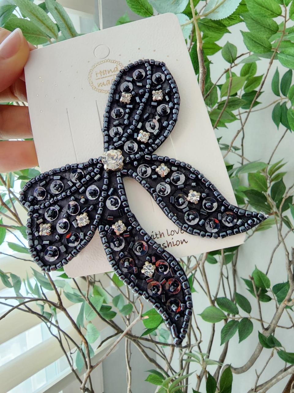 비즈리본 집게핀