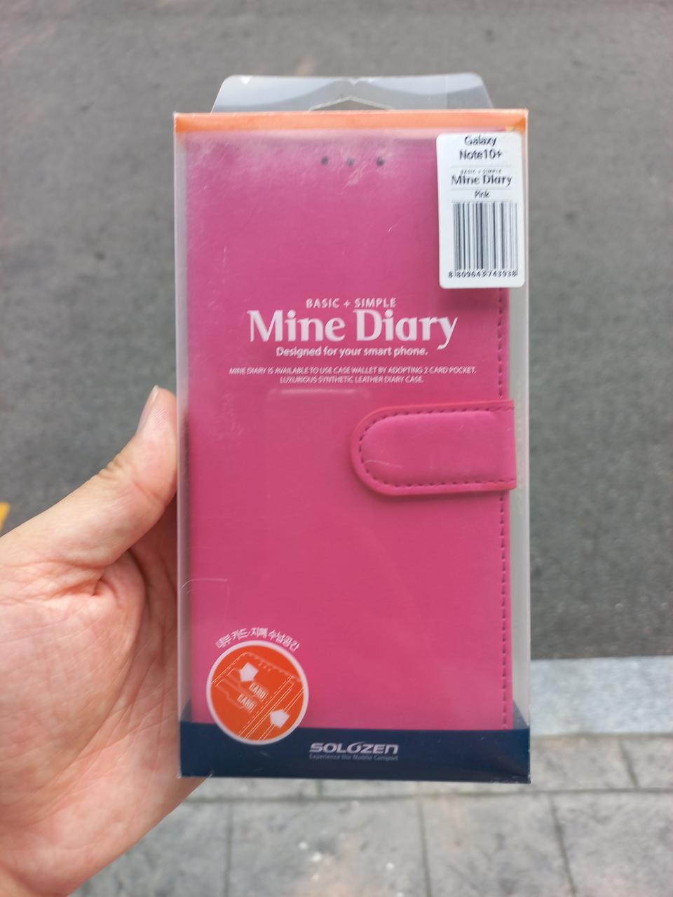 (미개봉) 갤럭시 노트10+ 핑크 다이어리 케이스