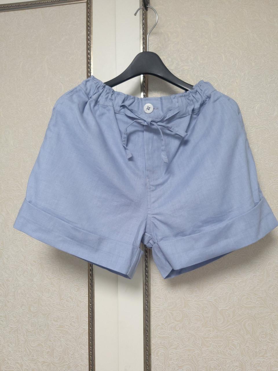 린넨 반바지 (M사이즈) 소라색